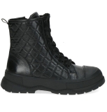  Caprice Black quilted leather ankle boot