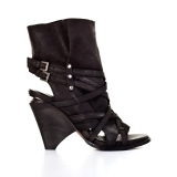 Black High heeled boot sandal by Latitude Femme