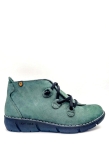 Jungla Green nubuck low wedge lace up ankle boot