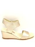 Pedro Miralles Rose gold mid wedge sandals