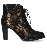  Laura Vita Alcbaneo Black lace up lacey boot