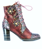  Laura Vita Elceao Red lace up ankle boot