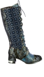  Laura Vita Gyceo Blue lace up Knee boot