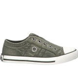   S Oliver laceless canvas sneaker in Green