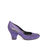 Audley Dark Purple scalloped Court shoe