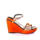 Audley Orange wedge sandal