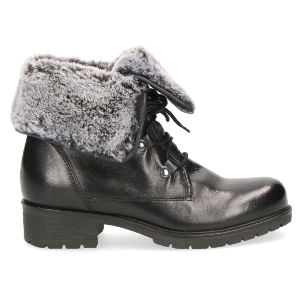 caprice-black-leather-fur-lined-lace-up-ankle-boot