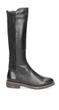 Caprice Black stretchy leather knee boot
