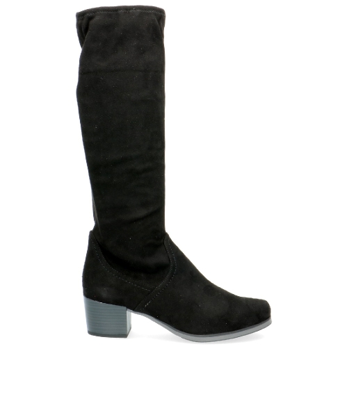 caprice-black-stretchy-pull-on-mid-heel-boot-uk-35-eu-36