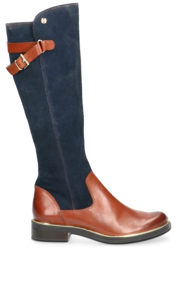 caprice-navy-suede-and-tan-knee-high-boot