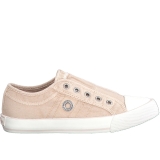   S Oliver laceless canvas sneaker in Pink