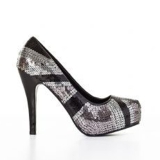 Iron Fist Jacked up Black and white Heels