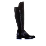K & S Black leather over the knee boot