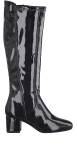 Marco Tozzi Black patent stretchy knee high boot