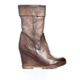 MJUS Taupe high wedge ankle boot