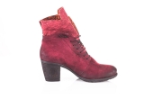 Papucei Tricia Mid heel Red Bordo lace up ankle boots